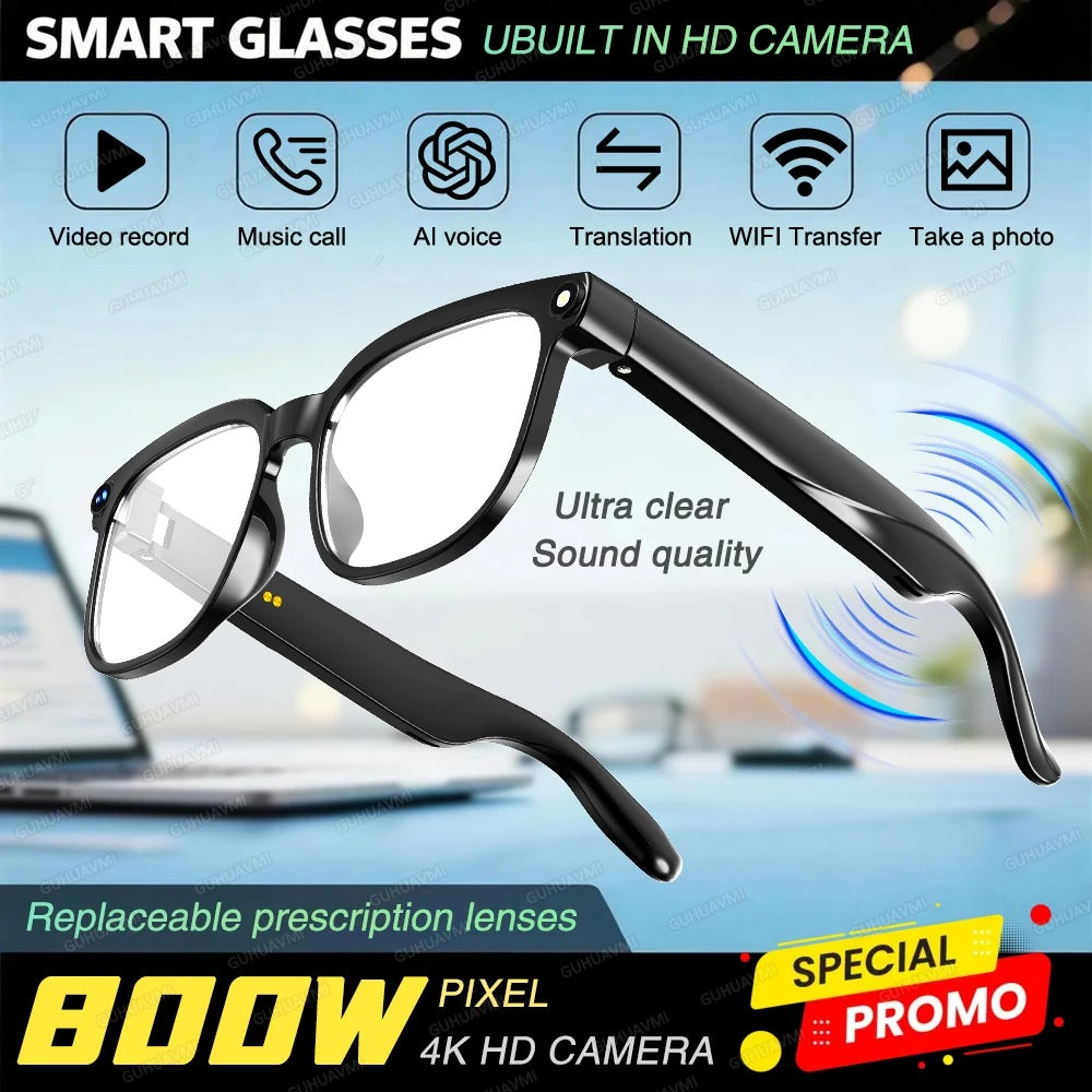 AI Smart Glasses with Camera 4K